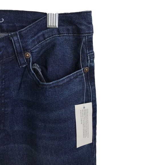 DG2 Diane Gilman Women Wide Leg Jeans boho Blue Floral Embroidered Cotton 4 NWT - Picture 3 of 7